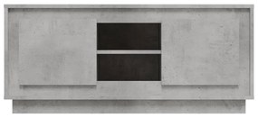 Móvel p/ TV 102x35x45 cm madeira processada cinzento cimento