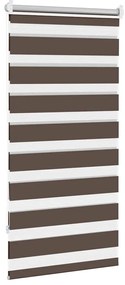 Estore de rolo 80 x 150 cm, linhas de zebra / Café