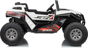 Buggy elétrico para Crianças 24V 2 Lugares RTR Monster Speed ​​4x4, Rodas Espuma EVA, assento couro ecológico Branco