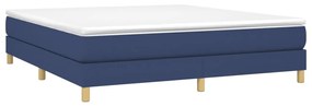 Estrutura de cama sem colchão 160x200 cm tecido azul