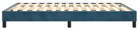 Estrutura de cama sem colchão 140x190 cm veludo azul-escuro