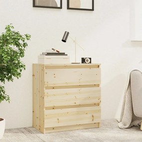 vidaXL Mesa de cabeceira 60x36x64 cm madeira de abeto maciça