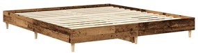 Estrutura de cama sem colchão 200x200 cm madeira velha
