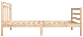Estrutura de cama pequena solteiro 75x190 cm madeira maciça