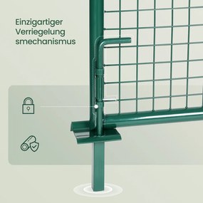 Portão de jardim aço galvanizado 310,1 x 100,1 cm Verde