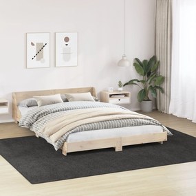 Tapete Shaggy vidaXL com Base de Látex Cinza Escuro 240x340 cm