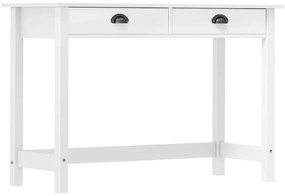 vidaXL Mesa consola Hill c/ 2 gavetas 110x45x74 cm pinho maciço