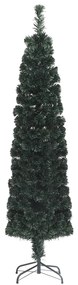 Árvore de Natal artificial fina c/ suporte 120 cm fibra ótica