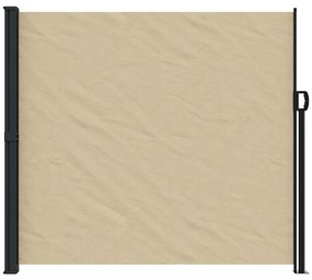 Toldo lateral retrátil 180x500 cm bege