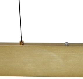 Candeeiro suspenso moderno latão incluindo LED regulável em 3 níveis - Straight Moderno