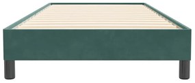 Cama com molas sem colchão verde-escuro 80x220 cm veludo