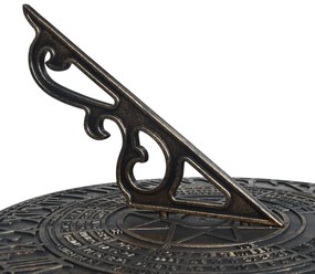 Relógio de sol 35,5x82 cm plástico bronze