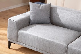Sofá de 3 Lugares Petra – Cinzento Claro – 215x87x86 cm