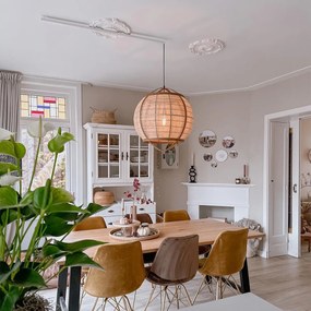 Candeeiro de suspensão oriental castanho 50 cm - Pascal