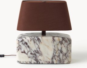 Candeeiro de mesa com base em mármore Calacatta Viola Maleo