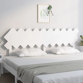 Cabeceira de cama 196x3x80,5 cm pinho maciço branco