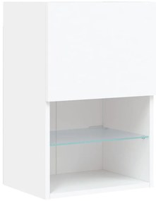 Móvel de TV com luzes LED 40,5x30x60 cm branco