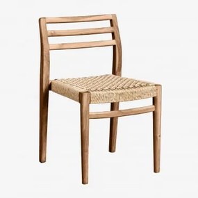 Cadeira de jantar de madeira de teca Lulea madeira de teca - Sklum