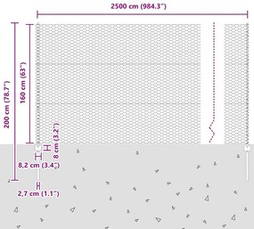 Postes de Cerca vidaXL 11 pcs U-Channel Verde 160 cm Aço