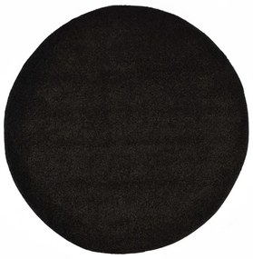 vidaXL Tapete de divisão shaggy 160 cm preto