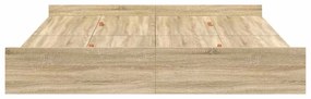 Estrado de cama com arrumação Carvalho sonoma 200 x 200 cm