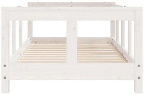 Estrutura de cama infantil 70x140 cm pinho maciço branco
