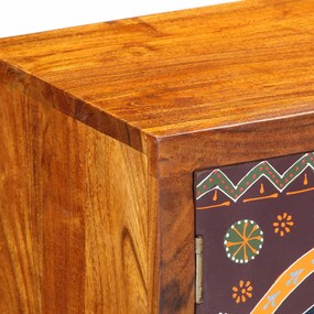 Móvel de TV multicor 90x30x45 cm madeira de acácia maciça