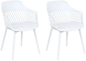 Conjunto de 2 cadeiras de jantar brancas ALMIRA Beliani