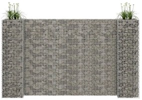 vidaXL Gabião em forma de H fio de aço 260x40x150 cm