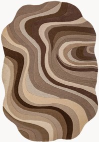 Tapete em lã tufado à mão de pelo curto Envy