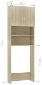 Armário Alto Leke de Casa de Banho - Carvalho - Design Moderno