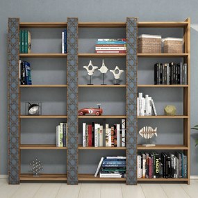 Estante City – Nogueira – 184,6x170x24,2 cm