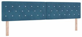 Cama Box com Colchão vidaXL Azul Escuro 200x200 cm Veludo