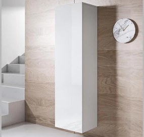 Armário de Parede Seixo – 40x165 cm – Branco – Suspenso ou com Pés