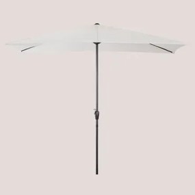 Guarda-chuva de tecido e aço (200x300 cm) Itzal Gardénia Branco - Sklum