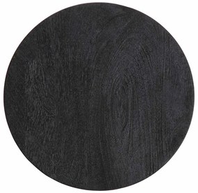 Mesa de apoio preto Ø33x50 cm madeira de mangueira maciça