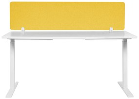 Painel divisor de secretária amarelo 160 x 40 cm WALLY Beliani