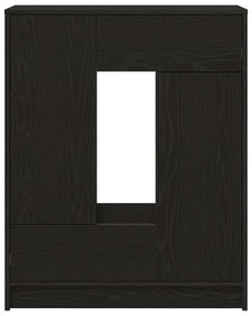 Aparador c/ gavetas e portas 73x31x90 cm carvalho preto