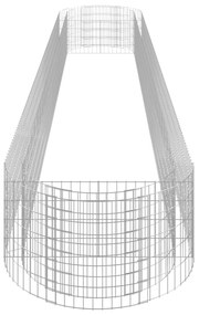 Canteiro elevado/cesto gabião 600x100x50 cm ferro galvanizado