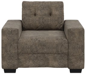 Poltrona vidaXL Cinza Escuro 59 cm em Couro Sintético