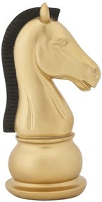 CAVALO OURO E PRETO 10,5X8,5X19 CM