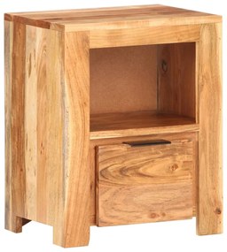 vidaXL Mesa de cabeceira 40x30x50 cm madeira de acácia maciça