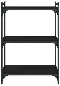 Estante c/ 3 prateleiras 60x30x86 cm derivados de madeira preto