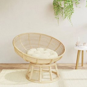 vidaXL Almofadão redondo Ø 60 x11 cm tecido oxford branco nata