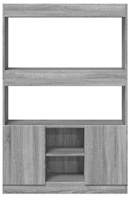 Armário alto 92x33x140 cm derivados de madeira cinzento sonoma