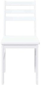 Cadeiras de jantar 2 pcs madeira de seringueira maciça branco