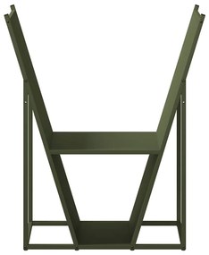 Suporte para lenha aço laminado a frio verde azeitona