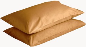 Fronhas de almofada em percal de algodão Caramel, conjunto de 2
