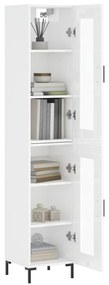 Vitrine Brenna de 180 cm - Branco Brilhante - Design Nórdico