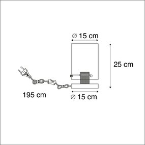 Candeeiro de mesa escandinavo bronze com vidro - Dome Moderno